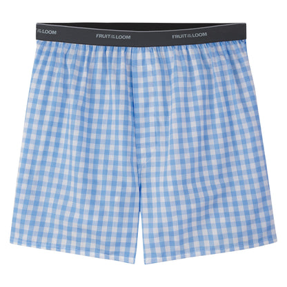 Fruit of the Loom Men's 5 Pack Exposed Waistband Assorted, Blues Boxer, Size Small 🍁 All In One Marketplace Canada