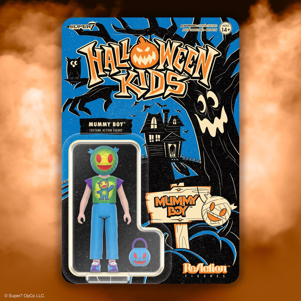 Super7 Halloween Kids Mummy Boy Reaction Figure - 3.75" Mummy Boy Action Figure with Accessory Pop Culture Collectibles and Retro Toys