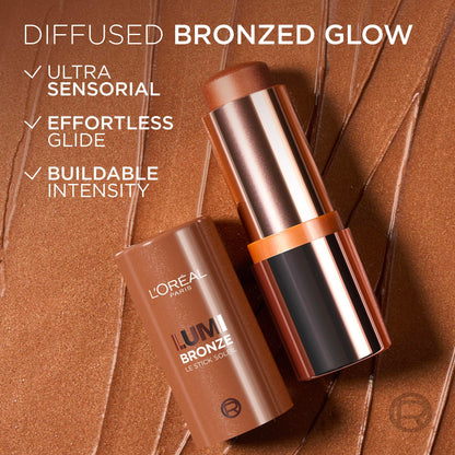 L'Oreal Paris Lumi Bronze Le Stick Soleil Bronzer Stick, Cream-To-Powder Bronzer For A Sunkissed Face Makeup Glow, 120 Copper Bronzette 🍁 All In One Marketplace Canada