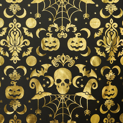 NICETOWN Halloween Curtains 84 Inches Long Scary Skull Sheer Curtains with Spooky Skeleton Pumpkin Party Decorations Window Treatment for Indoor & Ourdoor, Grommet Design, W52 x L84, Black, 2 Panels