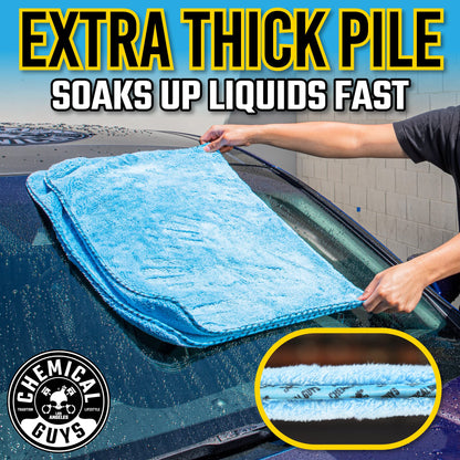 Chemical Guys Woolly Mammoth Microfiber Towel (36" x 25") Cars, Trucks, SUVs, RVs, Home, Pets, Messes, Blue 🍁 All In One Marketplace Canada