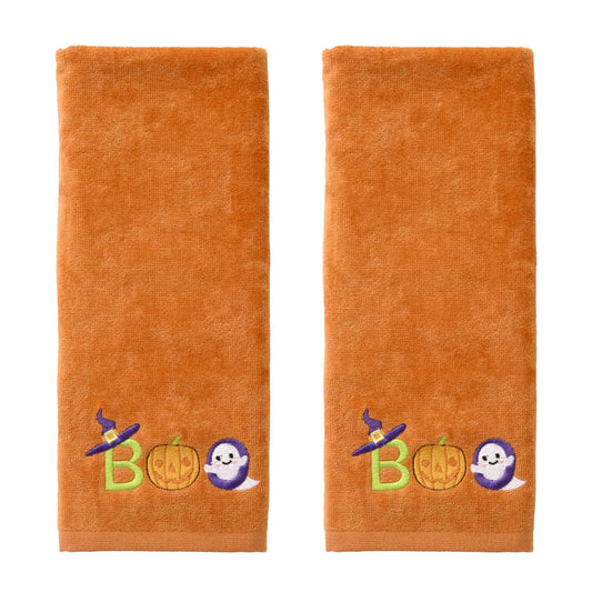 SKL Home Halloween Boo Hand Towel Set for Bath/Kitchen/Bar & Gift, 2 Count