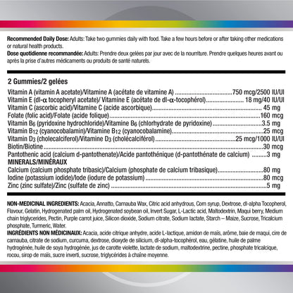 Centrum Men 50 Plus MultiGummies, Multivitamins/Minerals Gummies for Men 50+, Cherry, Berry, and Apple Flavours, 120 Count 🍁 All In One Marketplace Canada
