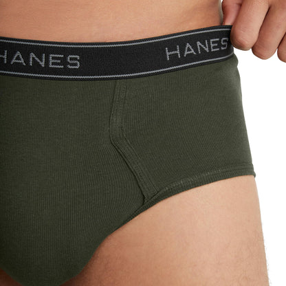 Hanes Mens 6-pack Exposed Waistband Mid-rise Briefs-underwear, White/Black, Medium US 🍁 All In One Marketplace Canada