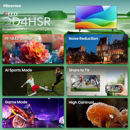Hisense 32QD4SV - 32" Hi-QLED HD Smart VIDAA TV, Hi-QLED Color, Dolby Audio, Compatible with Alexa, Full Array LED, Slim Bezel Design (2026 Model) 🍁 All In One Marketplace Canada