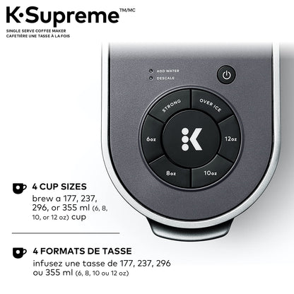 Keurig K-Supreme Single Serve K-Cup Pod Coffee Maker, With MultiStream Technology, Grey, 17.913in x 7.047in x 14.409in 🍁 All In One Marketplace Canada