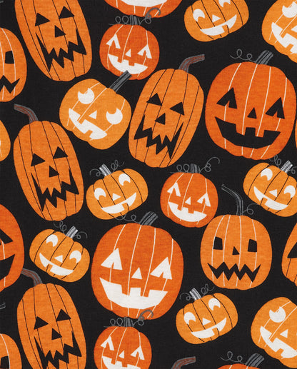 The Children's Place Kids' Family Matching, Halloween Pajama Sets, Cotton, Pumpkin Allover, 14