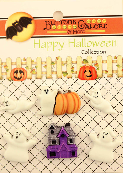 Buttons Galore HHGROUP Happy Halloween Buttons - Set of 6 Cards