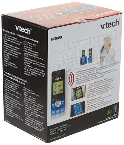 VTech CS6919-25 Dect_6.0 2 Handset Landline Telephone, Metallic Blue 🍁 All In One Marketplace Canada