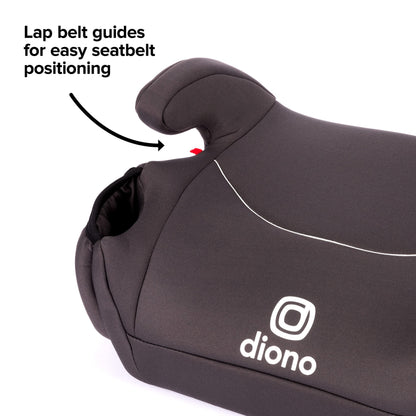 Diono Solana 2022, No Latch, Single Backless Booster Car Seat, Lightweight, Machine Washable Covers, Cup Holders, Black 🍁 All In One Marketplace Canada