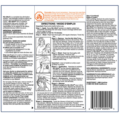 Nix Ultra, Kills Lice, Pesticide Free (With Lice Comb) - 1pk (59mL) - Effective Head Lice Treatment 🍁 All In One Marketplace Canada