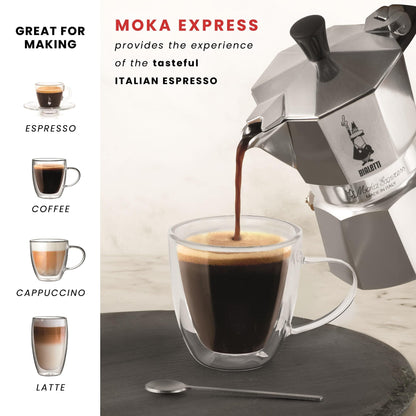 BIALETTI Moka Express 6-Cup Aluminum Stovetop Espresso Maker, Silver 🍁 All In One Marketplace Canada