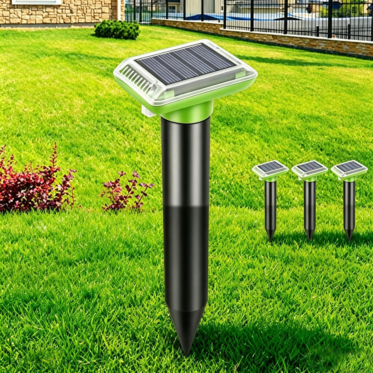 Solar-Powered Animal Ground Stakes 4 Pack, Waterproof Outdoor Yard Protector Accessories for Lawn, Yard and Garden (Green) 🍁 All In One Marketplace Canada