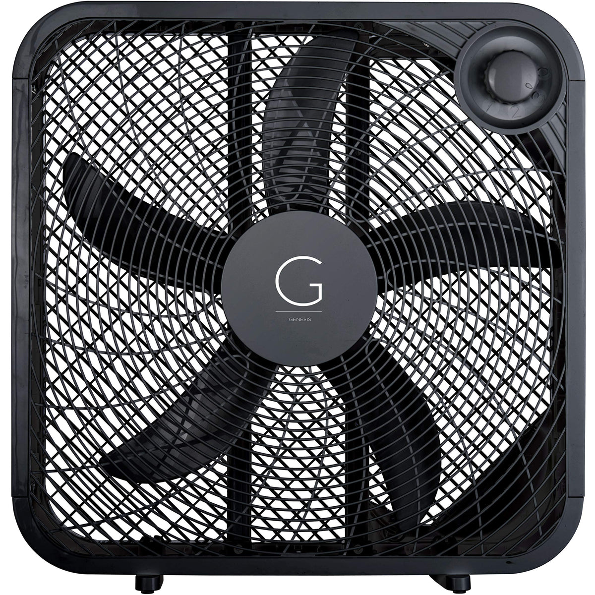 Genesis 20" Box Fan, 3 Settings, Max Cooling Technology, Carry Handle, Black (G20BOX-BLK) 🍁 All In One Marketplace Canada