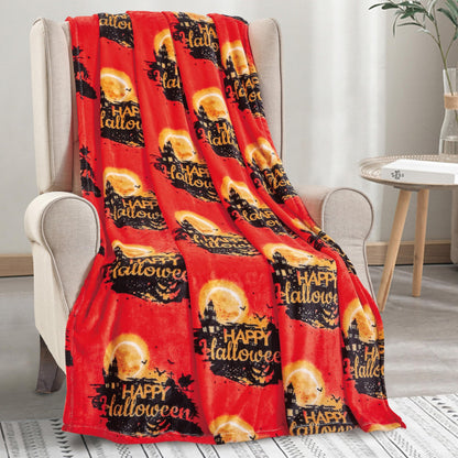 Elegant Comfort Lightweight Throw Blanket- Halloween Themed, Soft, Cozy and Plush- Throw Blankets, Perfect for Lounging This Spooky Season, 50 x 60 inches, Halloween House, Throw Blanket