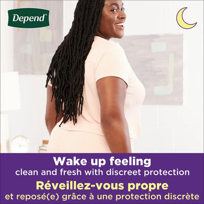 Depend Night Defense Adult Incontinence Underwear for Women, Disposable, Overnight, Large, Blush, 56 Count 🍁 All In One Marketplace Canada