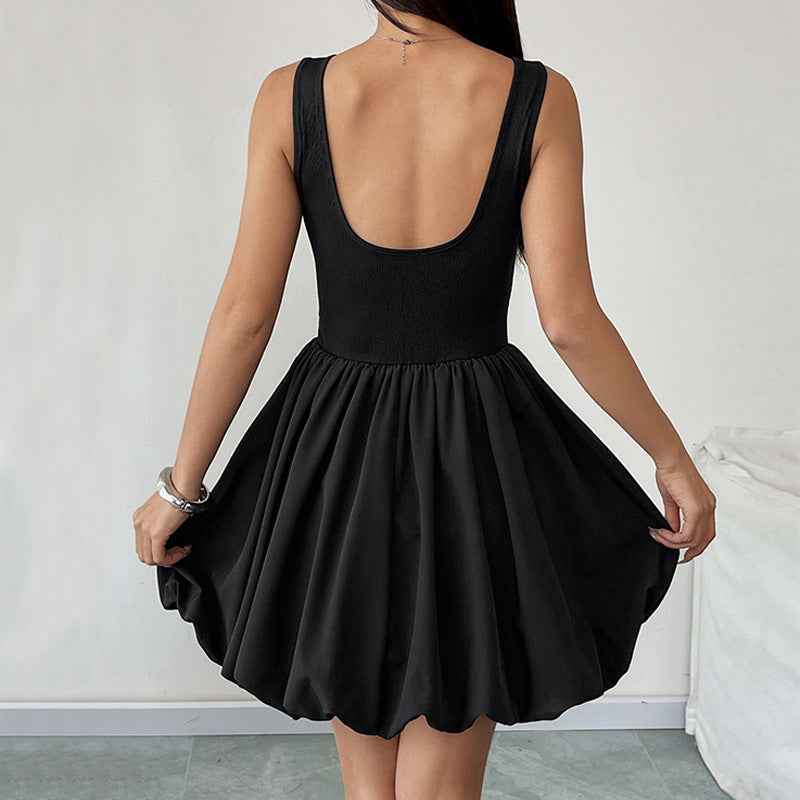 Women’s Solid-Color Strap Dress – Casual Sleeveless Summer Dress for Everyday Wear
