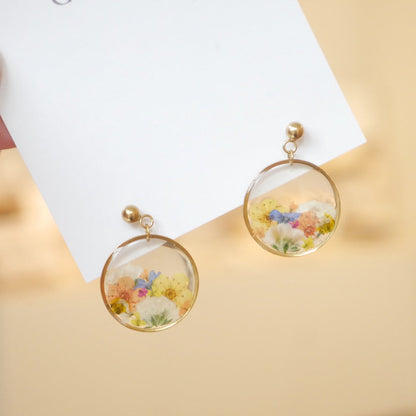 Boucles d’oreilles bouquet - rond 16mm