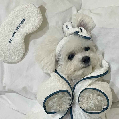 Dog Robe Set | Do Not Disturb Dog Robe with Toy