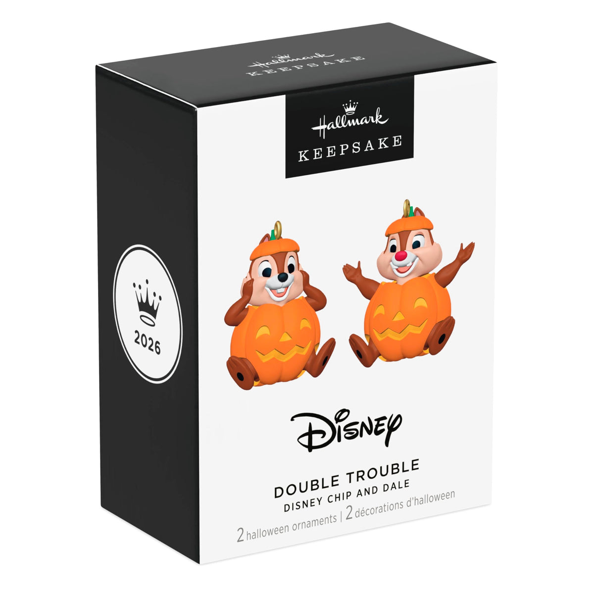 Hallmark Keepsake Halloween Ornament 2026, Disney Chip and Dale Double Trouble, Set of 2, Halloween Decorations
