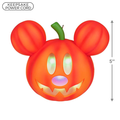 Hallmark Keepsake Halloween Ornament 2023, Disney Mickey Mouse Mysterious Mickey Jack-o'-Lantern with Light, Gifts for Disney Fans
