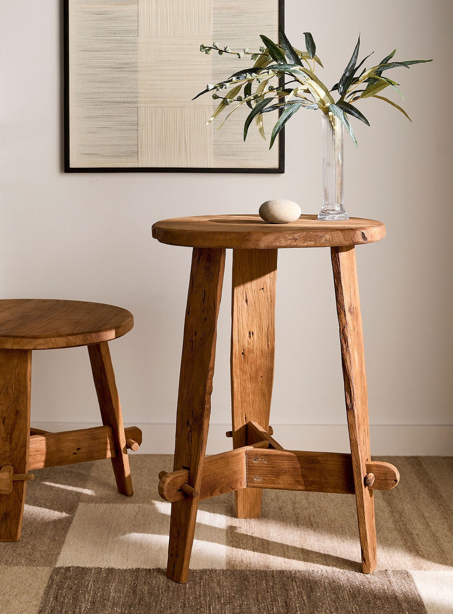 Table d'appoint Rembrandt en teck recyclé