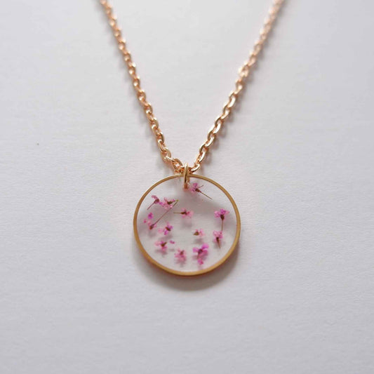 Collier Estelle rose - rond (moyen)