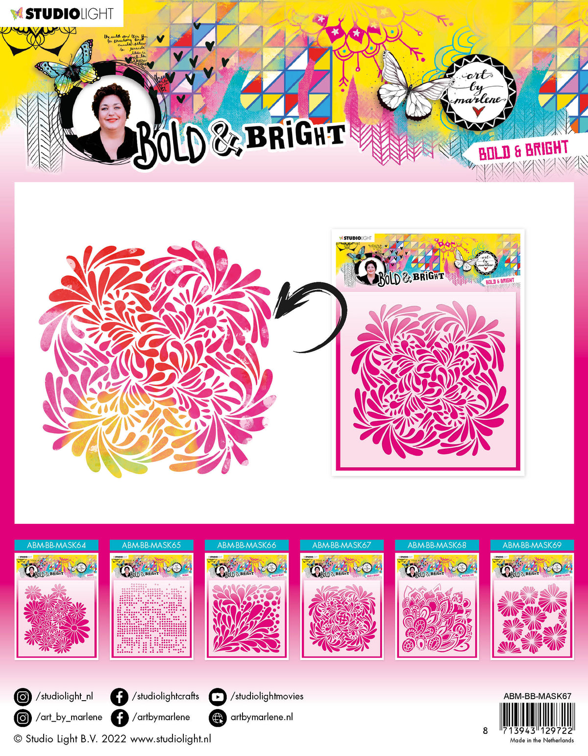 ABM Mask Bold & Bright Bold & Bright 200x200x1mm 1 PC nr.67