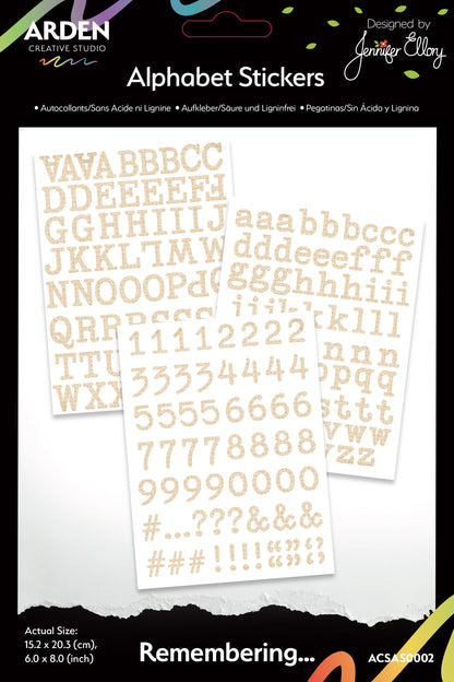 Arden Creative Studio Remembering... Alphabet Stickers