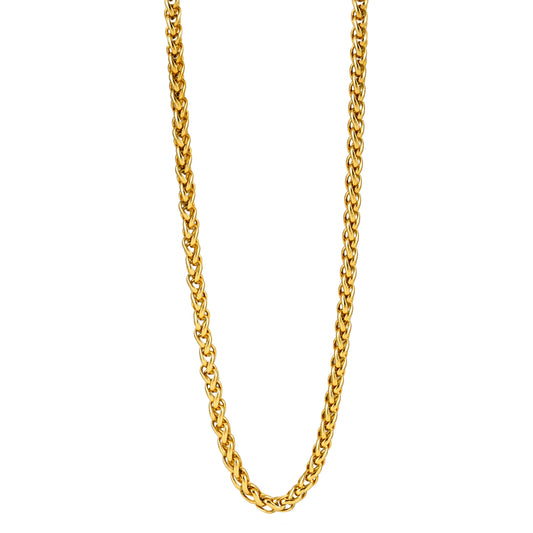 ACTON Gold: Mid Width Byzantine Chain Necklace.