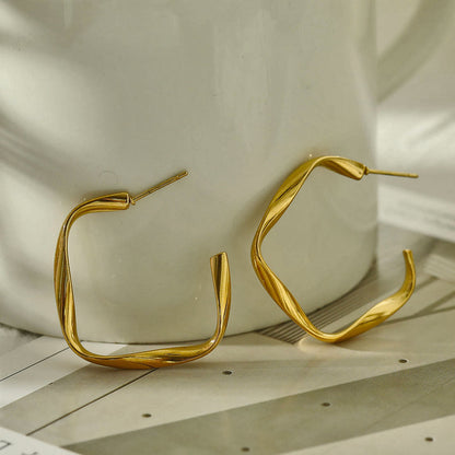 ADAMMA Sculptural Hoop Earrings