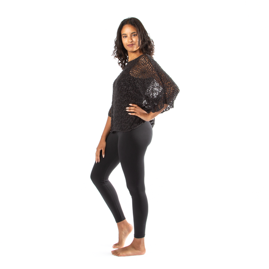 Popcorn Knit Top - Charcoal