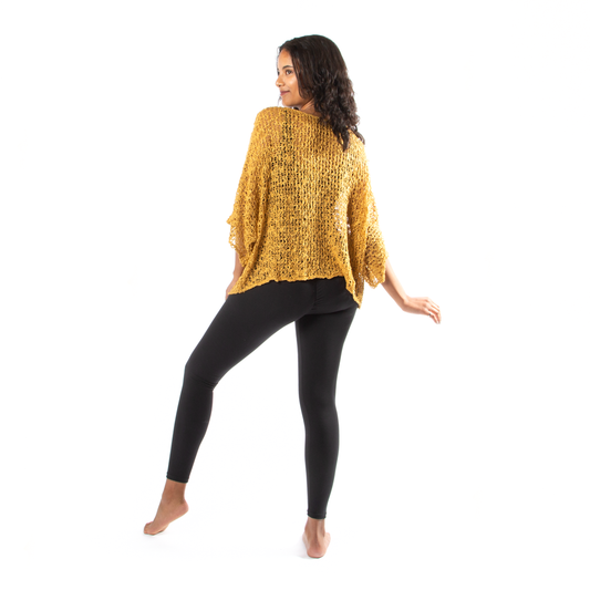 Popcorn Knit Top - Saffron