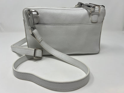 Petit sac bandoulière en Cuir Blanc, Annie