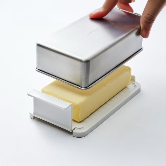 Eatoco Japan Butterdose – Edelstahl-Deckel mit Portionierfach