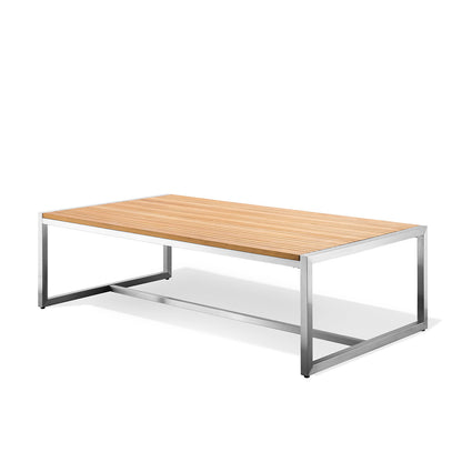 Acacia Stainless Steel & Teak Top Outdoor Coffee Table - AURABAGS SHOP