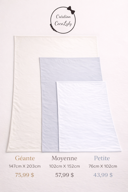 Couverture minky douce escapade 🌸 géante