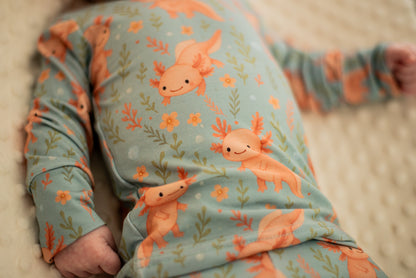 Pyjama 2 pièces en bambou – Axolove ♥️(Axolotl)