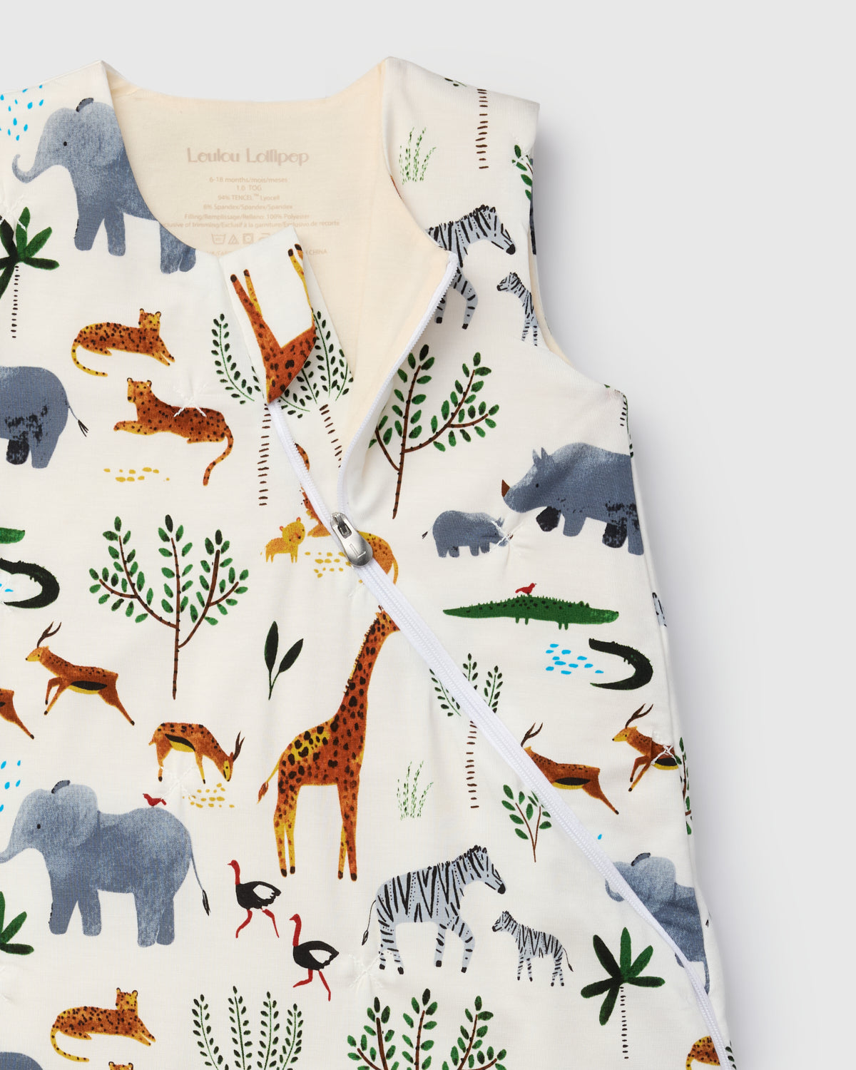Baby Sleep Bag 1.0 TOG in TENCEL™ Lyocell - Safari Jungle