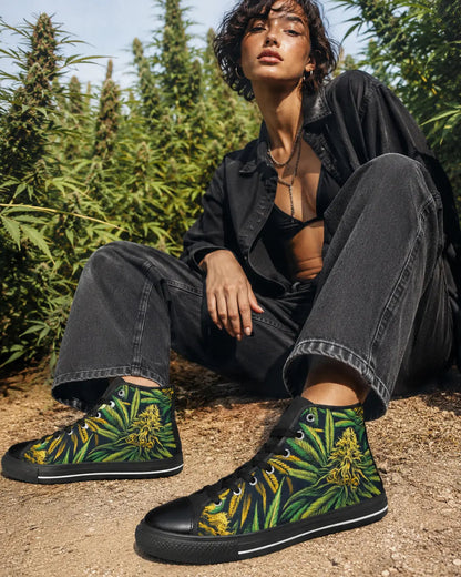 Big Buds Unisex Black-Sole High-Top Sneakers