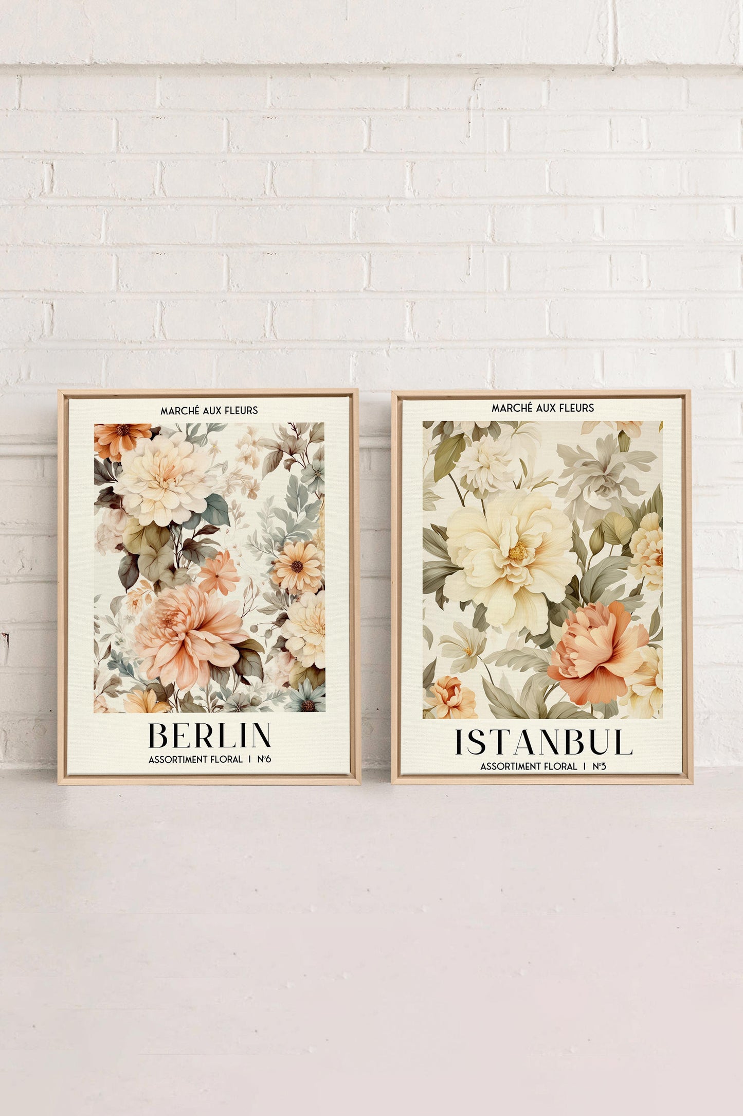 DUO FLORALES SORTIMENT (2 Werke auf gespannter Leinwand)