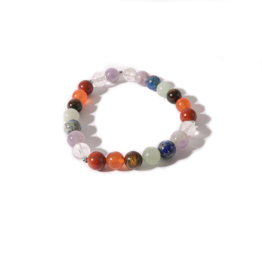 Chakra Stones Round Bracelet - 8mm
