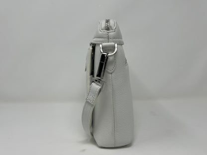 Petit Sac à Bandoulière en Cuir Blanc, Brigitte