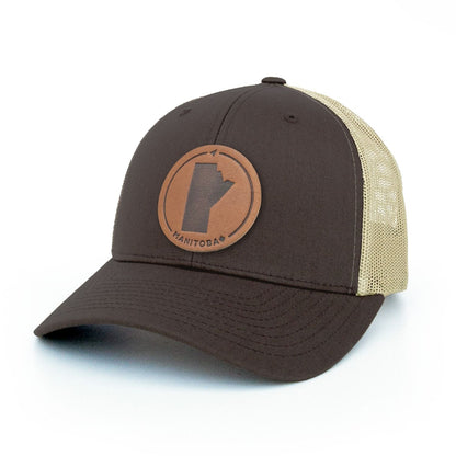 Manitoba Leather Patch Trucker Hat