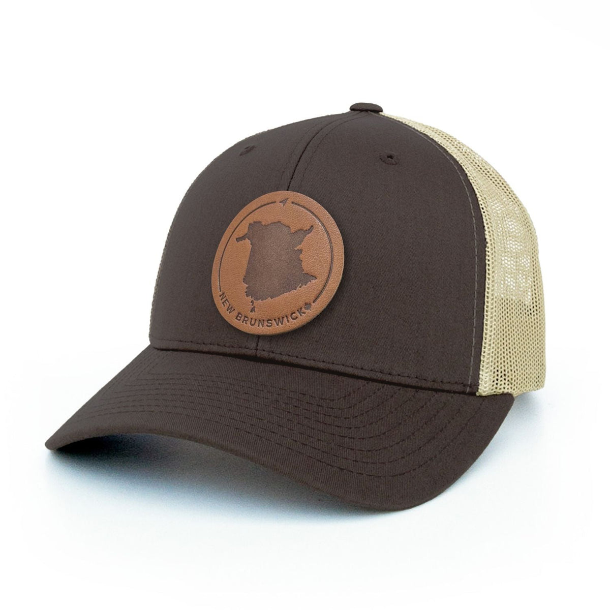 New Brunswick Leather Patch Trucker Hat