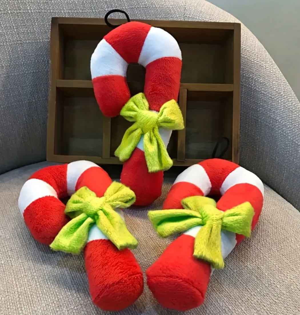Candy Cane Dog Toy | Christmas Dog Toy
