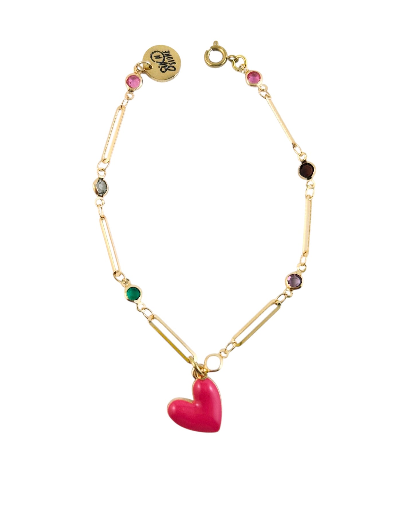 Heart Pop Bracelet - Cherries Jubilee (Magenta)