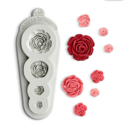 4 in 1 Roses Silicone Mould