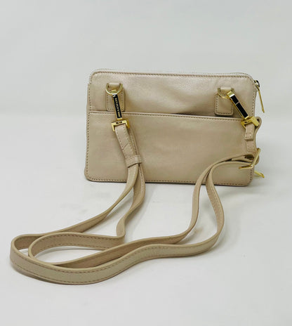 Petit Sac Bandoulière Portefeuille Cuir Champagne, Carmen
