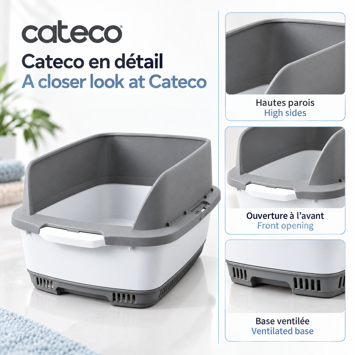 Cateco Odour-Eliminating Litter box - Complete Starter Kit